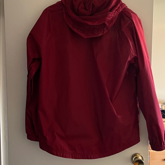 L.L. Bean Hooded Windbreaker Jacket - Wine - Picture 3 of 3